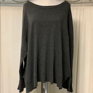 L’Agence oversized boat neck thin knit sweater pullover